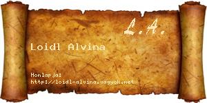 Loidl Alvina névjegykártya